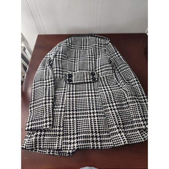 IZ Byer Black White Lined Button Up Jacket SZ S - Picture 4 of 7